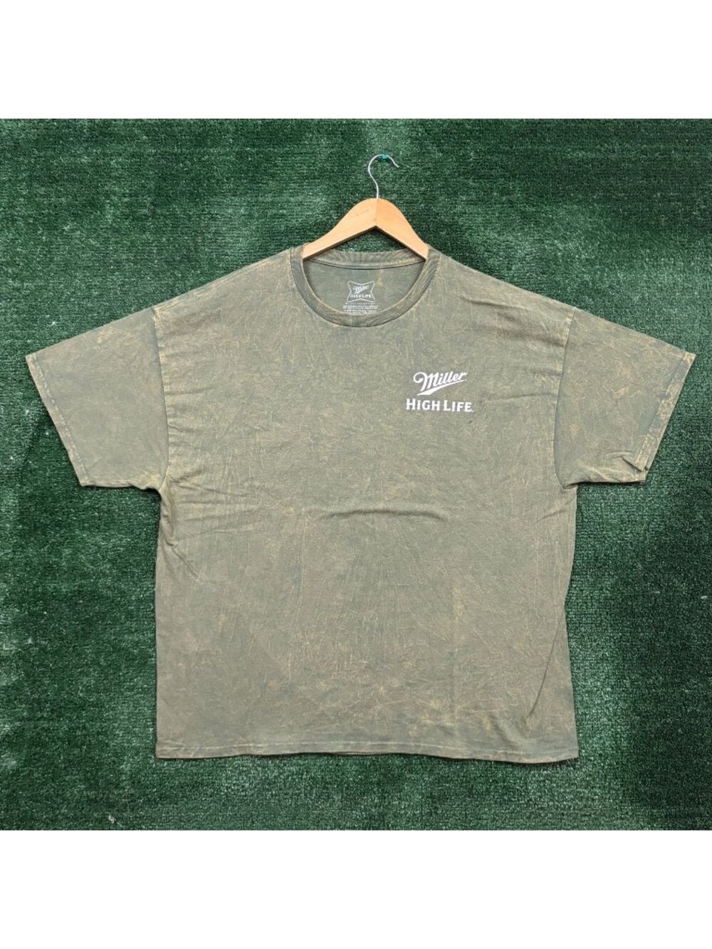 Miller High Life Beer Mineral Wash T-Shirt Size XXL